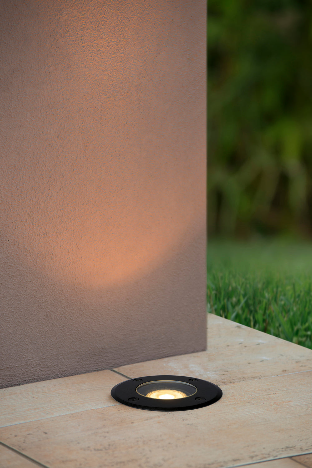Lucide BILTIN LED ground spot IP67 Sand Matt Black Ø108mm GU10 220-240V outdoor inground light