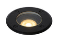 Lucide BILTIN LED ground spot IP67 Sand Matt Black Ø108mm GU10 220-240V outdoor inground light