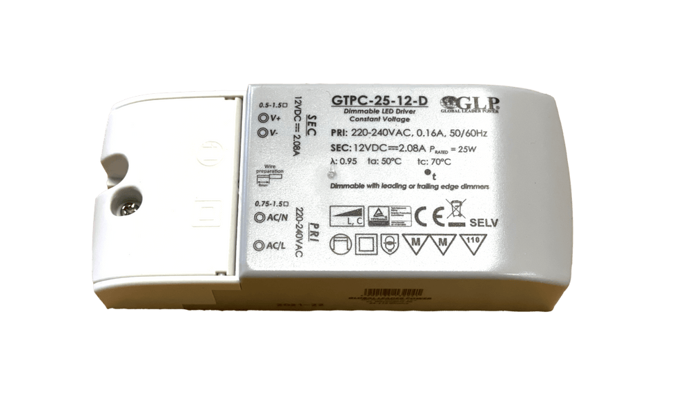 adaptateur d'alimentation LED dimmable 12V 25W 2.08A adapté pour éclairage LED 12V