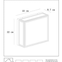 Lucide DUKAN Plafonnier LED Noir, 2xE27, IP65, aluminium moulé sous pression, 220x220mm intérieur extérieur