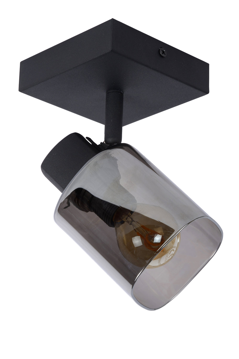 Spot de plafond Lucide ALION, 1xE14, 25W max, 230V, IP20, Métal noir, design rétro orientable à 360°