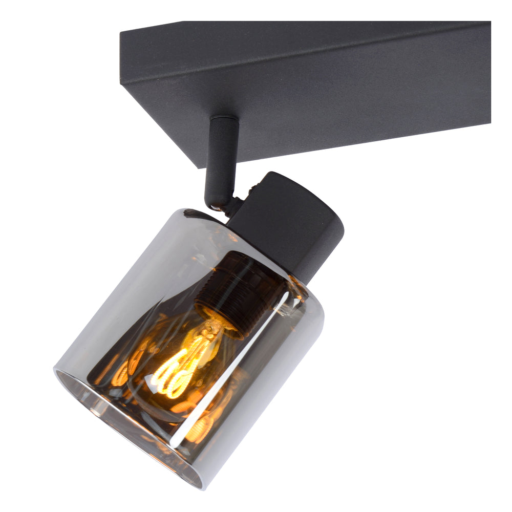Lucide ALION ceiling spotlight 3xE14 Black, adjustable retro metal indoor light, IP20, dimmable 230V