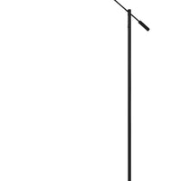 Lucide ANSELMO lampadaire de lecture LED, 9W 3000K dimmable, hauteur 1400mm, Noir Sablé Mat, Métal, IP20