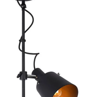 Lucide QUINNY ceiling spotlight Black, 1xE27 socket, steel housing, rotatable 360°, IP20, 220-240V