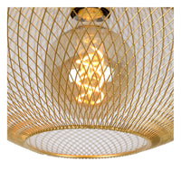 Lucide MESH ceiling light, 1xE27, 40W max, IP20, Sandy Gold metal, 450x450x240mm modern design