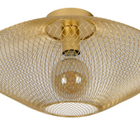 Lucide MESH ceiling light, 1xE27, 40W max, IP20, Sandy Gold metal, 450x450x240mm modern design