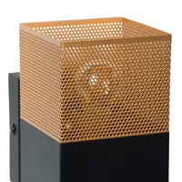 Lucide RENATE wall light, 1xE27 socket, 40W max, metal, matt black and gold, 220-240V, IP20