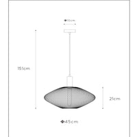 Suspension Lucide Mesh 45 cm, culot E27, hauteur réglable, métal noir mat et or sablé, IP20