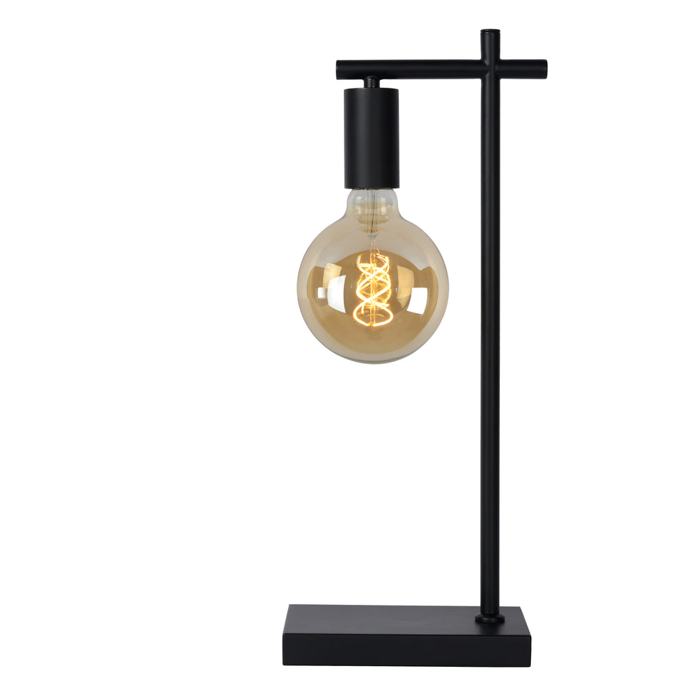 Lucide LEANNE table lamp, E27 socket, 40W max, 220-240V, IP20, modern matt Black metal, 52cm height