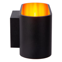 Applique murale Lucide XERA, design ovale moderne, 1xG9, éclairage haut et bas, Aluminium Noir, IP20