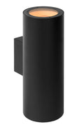 Applique murale d’extérieur noire Lucide VOLANTIS, 2xE27, IP54, éclairage vers le haut et vers le bas, cylindre en aluminium moderne