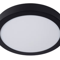 Lucide BRICE Plafonnier LED, 30W 3000K dimmable, IP44 rond 30cm, Noir Mat, éclairage moderne de salle de bain