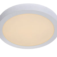 Plafonnier de salle de bains Lucide BRICE LED, dimmable 30W 3000K, rond 300mm, IP44, finition blanche
