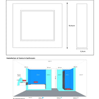 Lucide BRICE plafonnier de salle de bain LED, dimmable 8W 3000K, IP44, carré aluminium blanc 220-240V