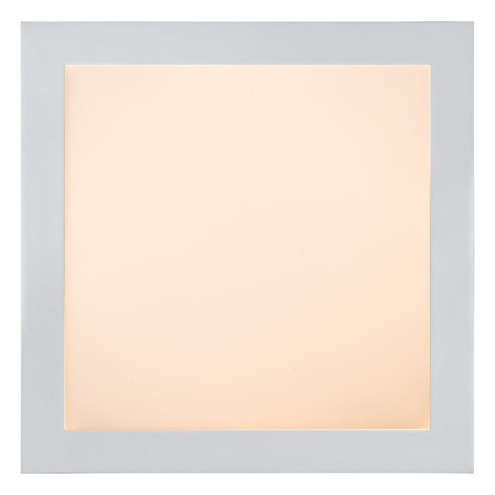 Lucide BRICE plafonnier LED de salle de bain, dimmable 30W 3000K, IP44, Blanc, design carré moderne