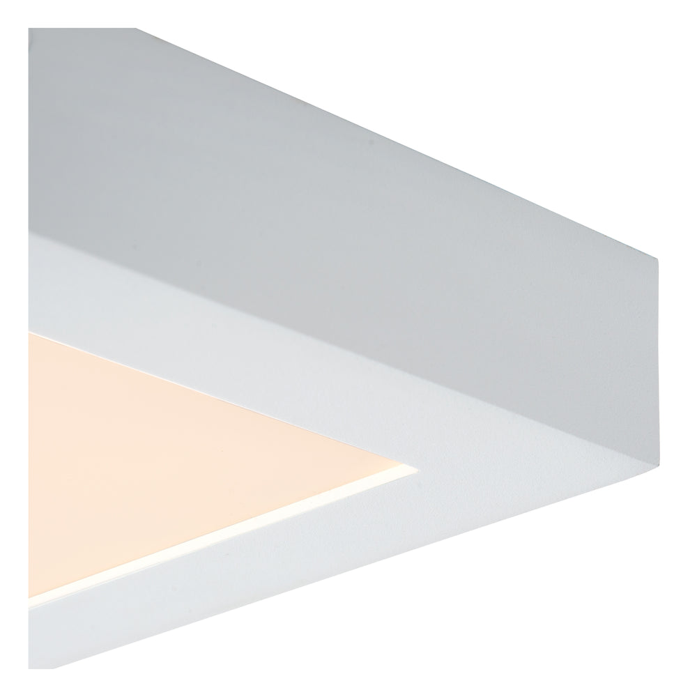 Lucide BRICE plafonnier LED de salle de bain, dimmable 30W 3000K, IP44, Blanc, design carré moderne