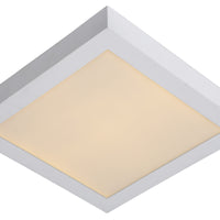 Lucide BRICE plafonnier LED de salle de bain, dimmable 30W 3000K, IP44, Blanc, design carré moderne
