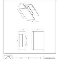 Lucide SWINDON Applique murale LED 16W 2700K IP54 Noir extérieur intérieur aluminium design moderne