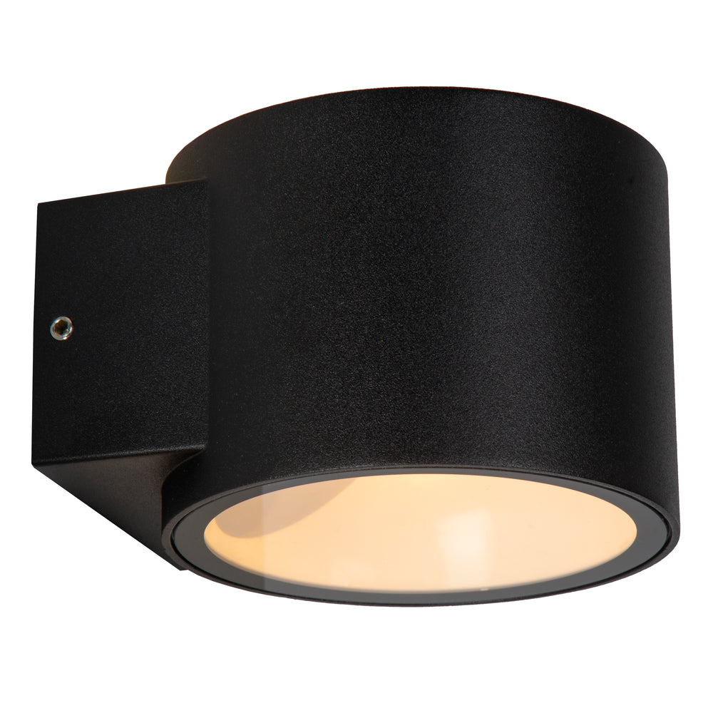 Applique murale LED Lucide OXFORD intérieur extérieur, IP54 Aluminium noir, douille G9 éclairage haut & bas