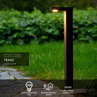 Lucide TEXAS borne lumineuse LED 7W 3000K IP54 Anthracite extérieur aluminium 220-240V 600mm éclairage de jardin moderne
