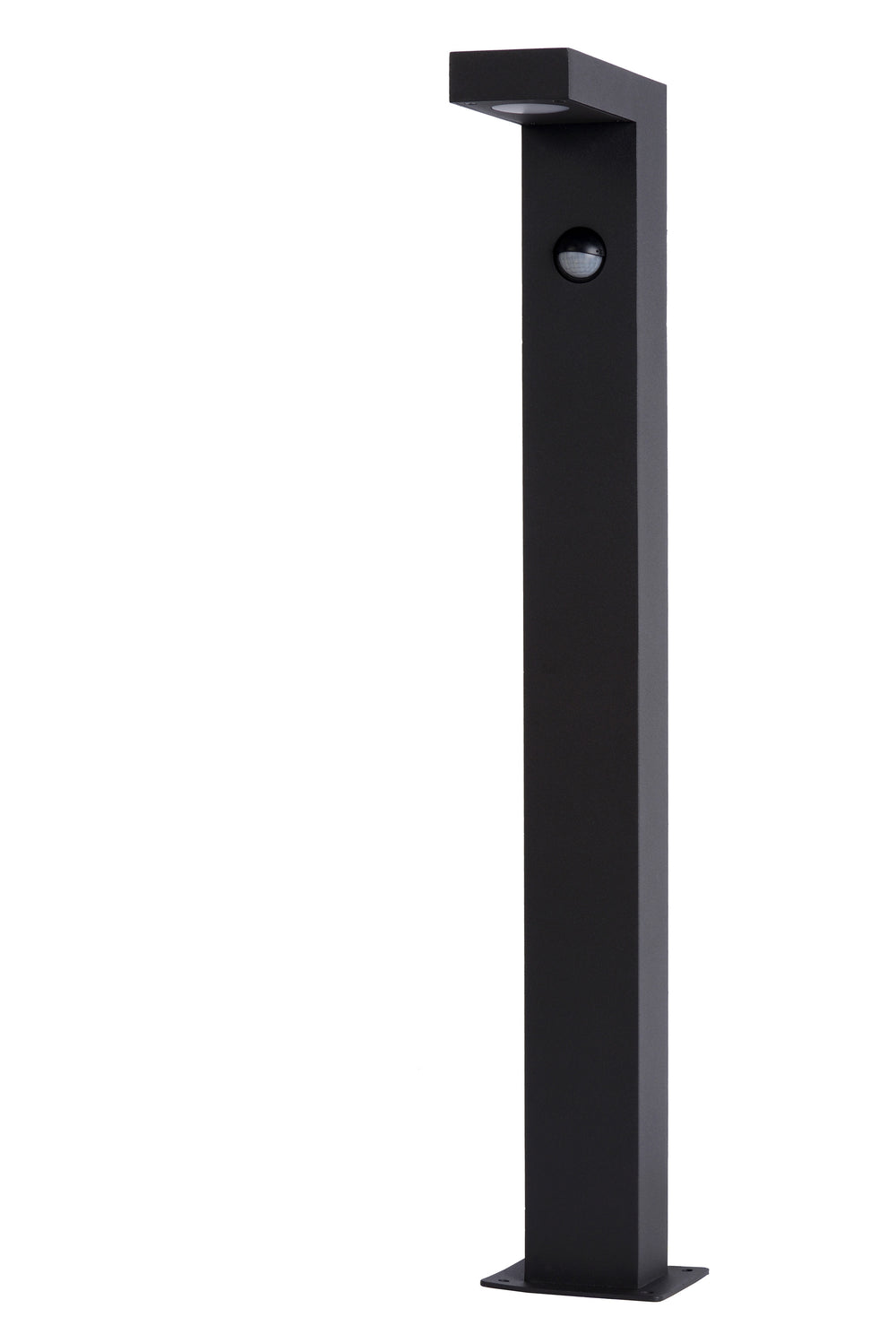 Lucide TEXAS-IR Borne lumineuse LED 7W 3000K IP54 avec capteur de mouvement et de jour/nuit Gris Foncé