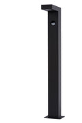 Lucide TEXAS-IR Borne lumineuse LED 7W 3000K IP54 avec capteur de mouvement et de jour/nuit Gris Foncé