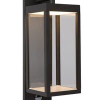 Applique murale LED Lucide CLAIRETTE 13W 3000K IP54 avec détecteur de mouvement PIR et boîtier anthracite