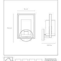 Lucide NISPEN wall light Black, 1xE14 socket, 40W max, IP44 outdoor indoor metal fixture 220-240V