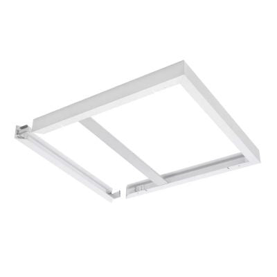 Panneau LED en saillie 60x60cm Aluminium blanc Hauteur 75mm pour un éclairage de plafond facile