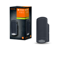 Ledvance ENDURA BEAM Wall UpDown Light GU10, 2x35W, IP44 Outdoor Surface Mount, Dark Gray Aluminum