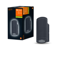 Ledvance ENDURA BEAM Wall UpDown Light GU10, 2x35W, IP44 Outdoor Surface Mount, Dark Gray Aluminum