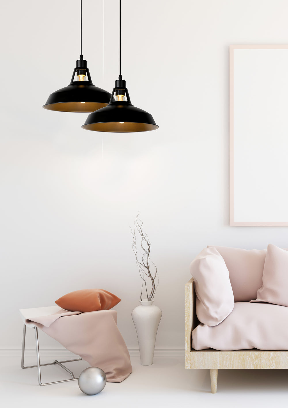 Lampe suspendue Lucide BRASSY-BIS Noir, 1xE27, hauteur réglable, abat-jour rond en métal Ø31cm, IP20