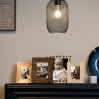 Suspension Lucide Mesh Noir, abat-jour rond en métal Ø150mm, douille E27 max 60W, hauteur réglable, IP20