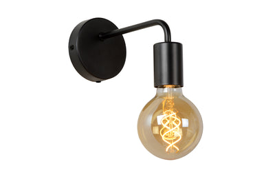 Lucide SCOTT wall lamp, metal vintage design, 1xE27, 40W max, IP20, Matt Black