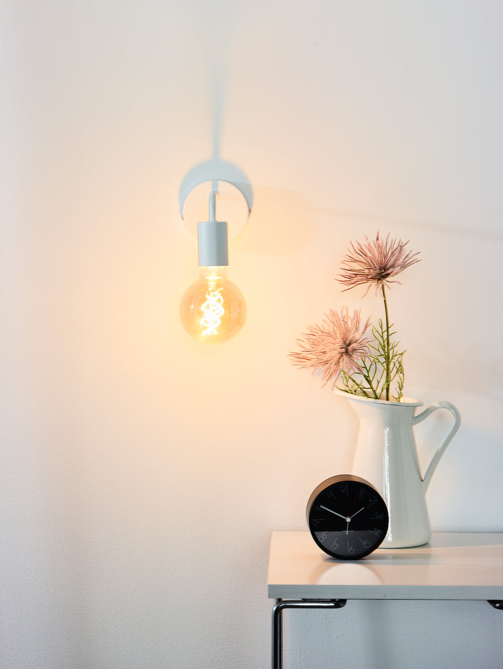 Lucide SCOTT wall light, 1xE27 socket, 40W max, IP20, metal body, Matt White finish, vintage style