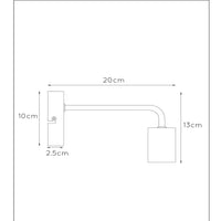 Lucide SCOTT wall light, 1xE27 socket, 40W max, IP20, metal body, Matt White finish, vintage style
