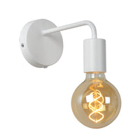 Lucide SCOTT wall light, 1xE27 socket, 40W max, IP20, metal body, Matt White finish, vintage style