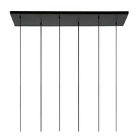 Suspension Lucide JOANET, 6xE27 douilles, bronze avec verre fumé, design rectangulaire moderne, IP20, 1320mm