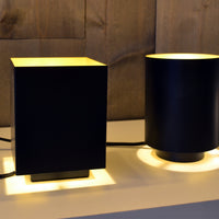 Lucide SUZY vintage table lamp, cylinder metal, Sandy Black Gold finish, E14 socket, 220-240V, IP20