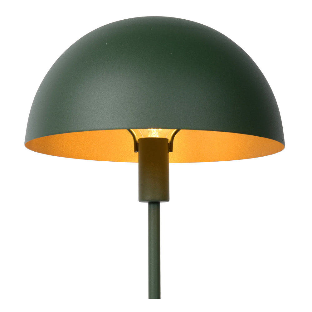 Lucide SIEMON table lamp Ø25cm modern Green steel, E14 fitting, IP20 indoor lighting with cord switch