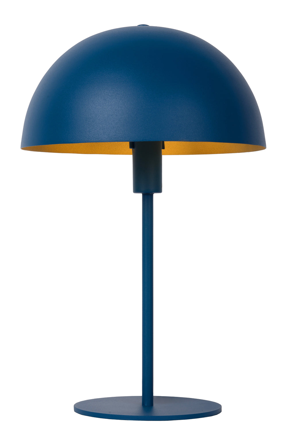 Lampe de table Lucide SIEMON Bleu, 1xE14, abat-jour en acier 25cm, design champignon moderne, usage intérieur IP20