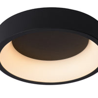 Lucide TALOWE LED ceiling light, dimmable 20W 3000K IP20 round Black aluminium Ø300mm