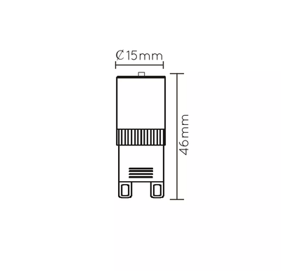 Lucide G9 LED lamp Ø1.5cm dimmable 2700K white 3.5W 1x useful lumen CRI 80