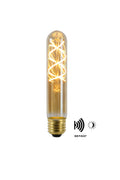Lampe à filament LED Lucide T32 E27 4W 2200K Ambre avec capteur jour nuit 300 lumens IP20 forme tube