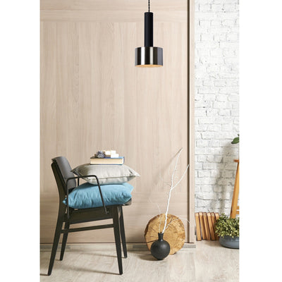 Lucide TEUN black LED pendant light Ø13cm E27 socket Tsong aluminum