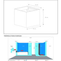 Lucide AXI LED wall light, 2x7W 2700K, IP54, adjustable beam angle, Black aluminum, modern bathroom lighting