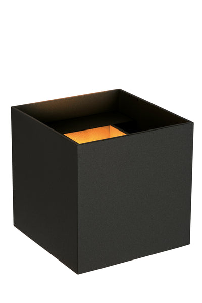 Applique murale LED Lucide AXI, 2x7W 2700K, IP54, angle de faisceau réglable, aluminium noir, éclairage moderne pour salle de bain