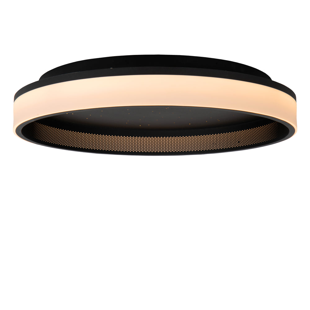 Lucide ESTREJA plafonnier LED 40cm dimmable CCT 2500K-3000K 40W 5500 lumens Noir IP20 rond moderne