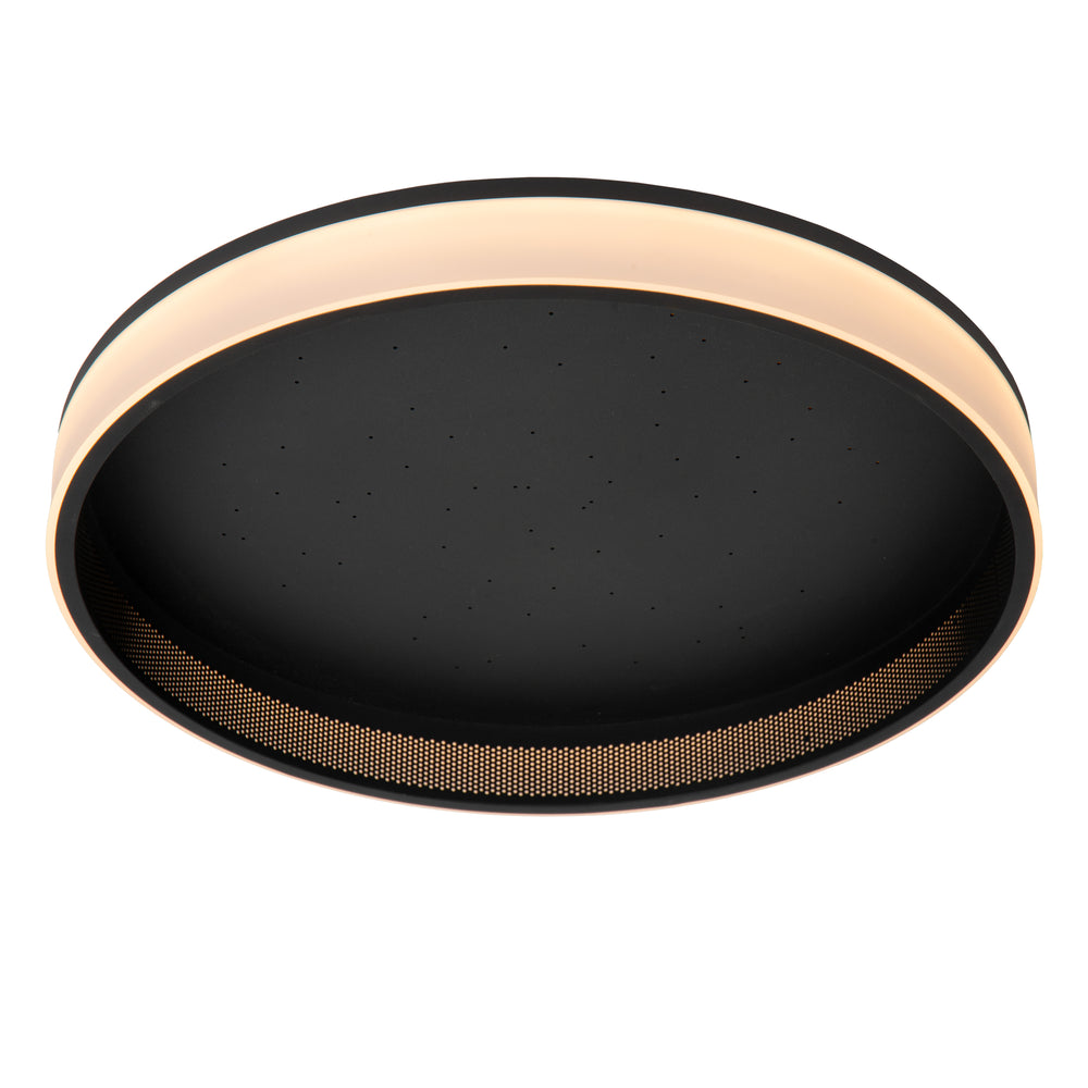 Lucide ESTREJA plafonnier LED 40cm dimmable CCT 2500K-3000K 40W 5500 lumens Noir IP20 rond moderne