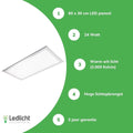 Panneau LED LCB 60x30cm 3000K 2040 lumen 24W ip20 ce rohs garantie de 5 ans
